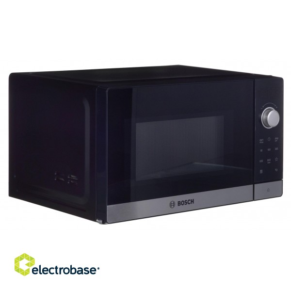 Bosch Serie 2 FFL023MS2 microwave Countertop Solo microwave 20 L 800 W Black, Stainless steel paveikslėlis 7