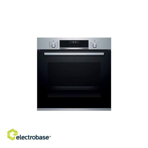 Bosch | HBG517CS1S Serie 6 | Oven | 71 L | Multifunctional | AquaSmart | Electronic | Yes | Height 59.5 cm | Width 56.8 cm | Stainless steel