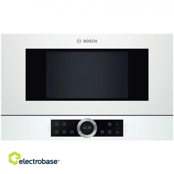 Bosch Serie 8 BFL634GW1 microwave Built-in Solo microwave 21 L 900 W White paveikslėlis 1