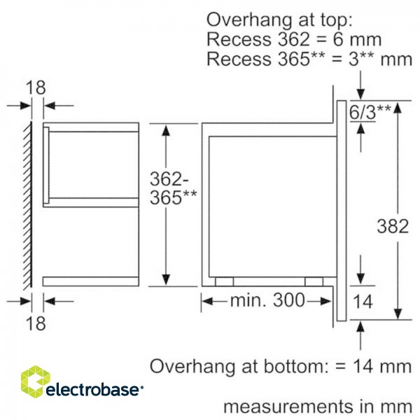 Bosch Serie 8 BFL634GW1 microwave Built-in Solo microwave 21 L 900 W White paveikslėlis 6