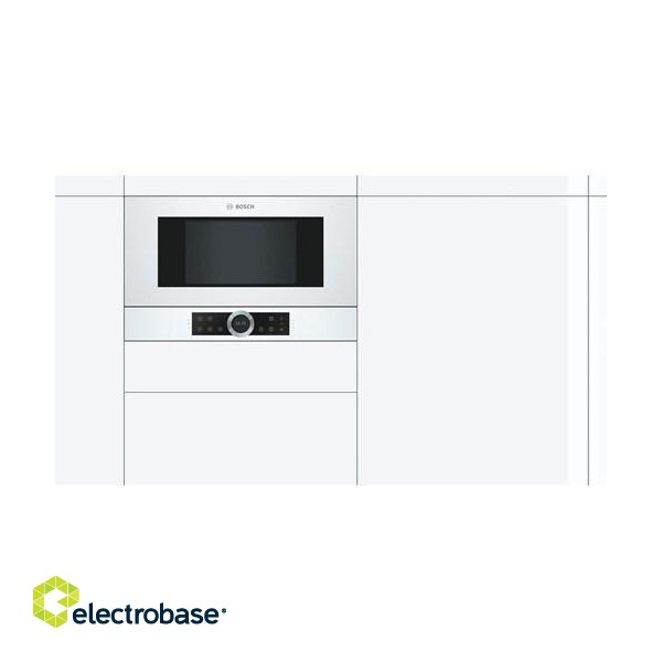 Bosch Serie 8 BFR634GW1 microwave Built-in Solo microwave 21 L 900 W White image 2