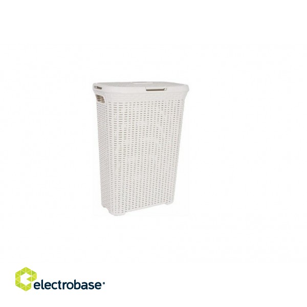 Curver NATURAL STYLE laundry basket 40L Cream image 2
