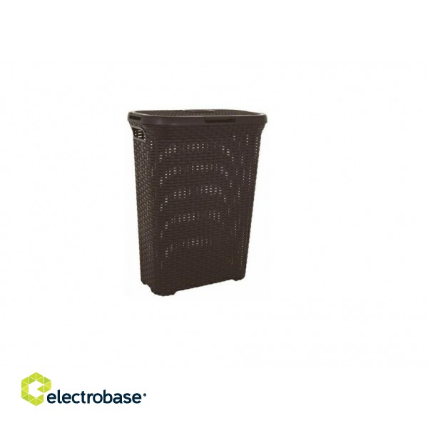 Curver NATURAL STYLE laundry basket 40L DarkBrown image 2