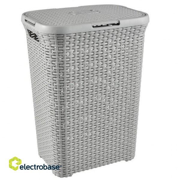 Curver NATURAL STYLE laundry basket 60L Light grey image 1