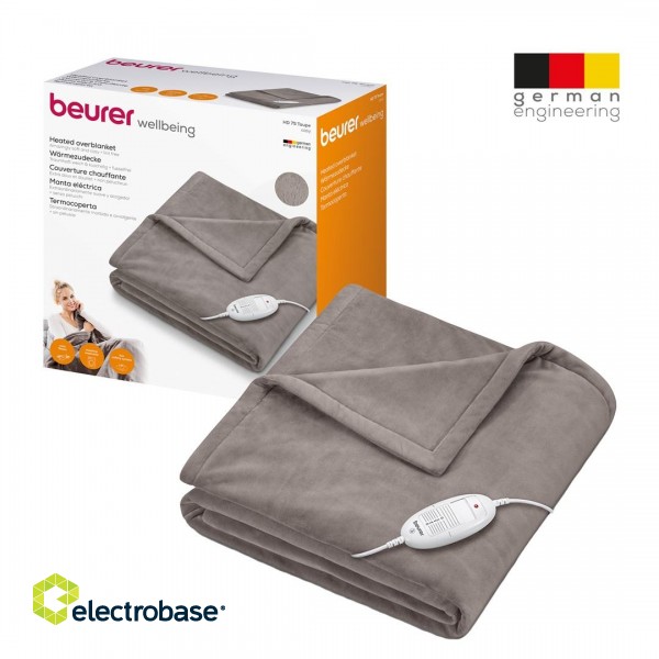 Beurer HD 75 Electric blanket 100 W Taupe Fleece image 2