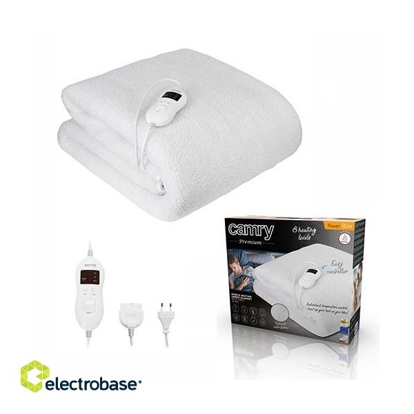 Camry CR 7422 electric blanket 85 W White Polyester, Synthetic wool image 6