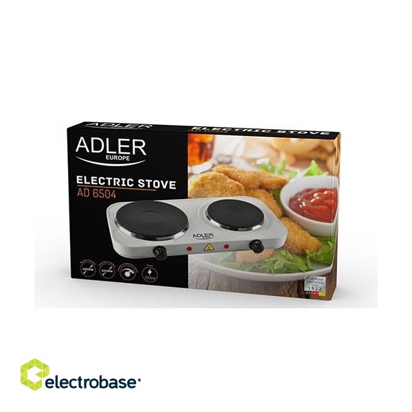 Adler AD 6504 stove Freestanding Electric Black, White image 6