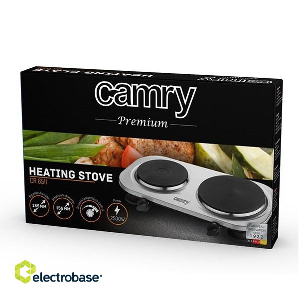 Camry CR 6511 stove Freestanding Black,Stainless steel Electric фото 3
