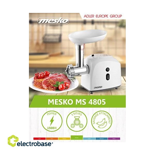 Mesko Home MS 4805 mincer 600 W White image 9