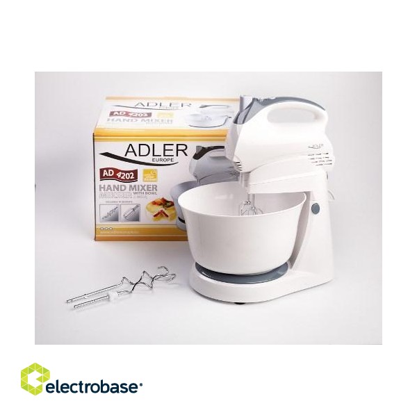 Adler AD 4202 Stand mixer White 300 W paveikslėlis 6