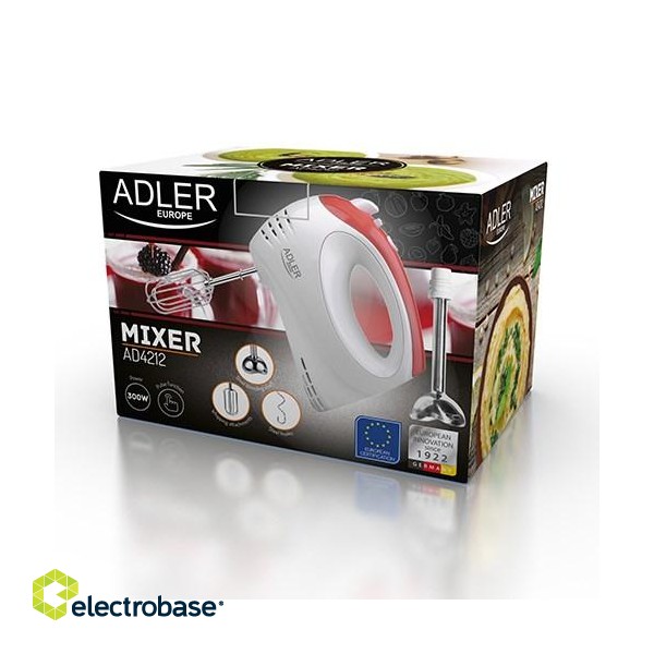 Adler AD 4212 mixer Hand mixer Red,White image 5
