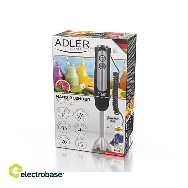 ADLER AD 4625B Hand blender Stainless steel 1500 W Black фото 1