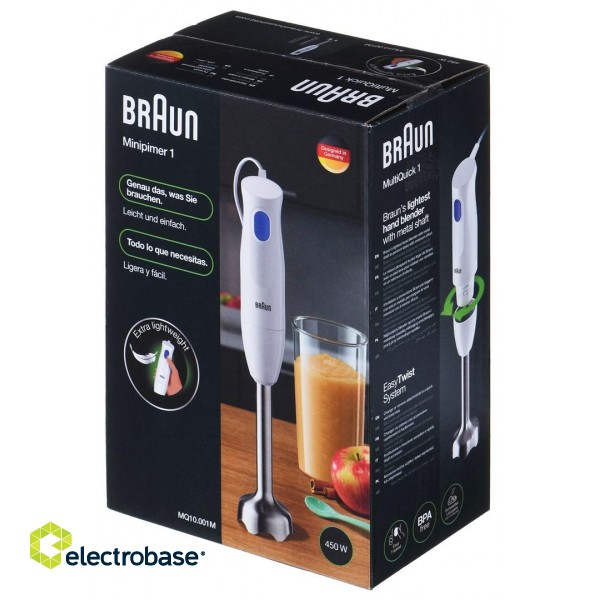 Braun MultiQuick 1 MQ10.001M 0.6 L Immersion blender 450 W Blue, White фото 8