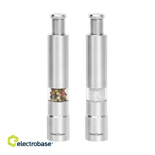 ProfiCook PC-PSM 1160 Salt & pepper grinder set Stainless steel, Transparent image 1