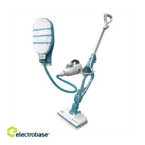 Black & Decker 9IN1 Steam-mop Upright steam cleaner 0.5 L Turquoise,White 1300 W фото 1