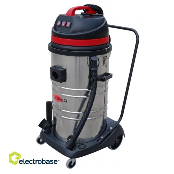 Wet & Dry Vacuum Cleaner Nilfisk Viper LSU395-EU 3 motors 95 l Black, Red, Stainless Steel paveikslėlis 5