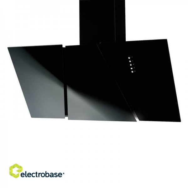 Akpo WK4CETIASECO90CZ cooker hood Wall-mounted Black 450 m³/h