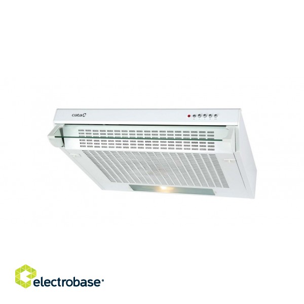 CATA | Hood | F-2060 | Energy efficiency class C | Conventional | Width 60 cm | 195 m3/h | Mechanical control | White | LED image 1