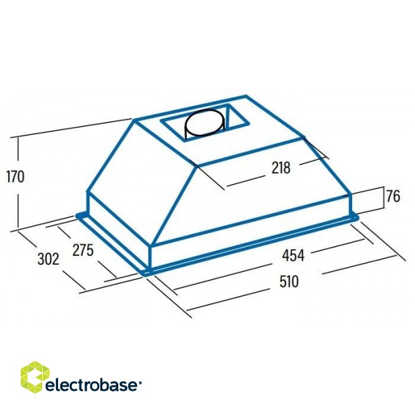 CATA Hood G-45 WH Canopy Energy efficiency class D Width 51 cm 390 m3/h Slider control LED White image 2