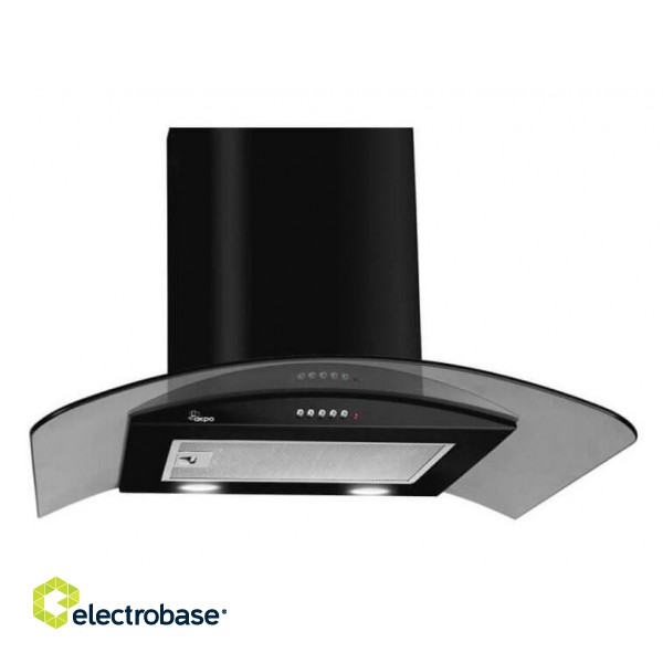 Chimney kitchen hood Akpo WK-4 Largo Eco 90 Wall-mounted Black image 1