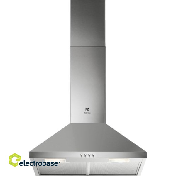 Electrolux LFC316X cooker hood 420 m³/h Wall-mounted Stainless steel D image 1
