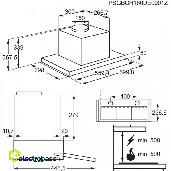 Electrolux LFP536X Built-in Stainless steel 600 m³/h C image 2