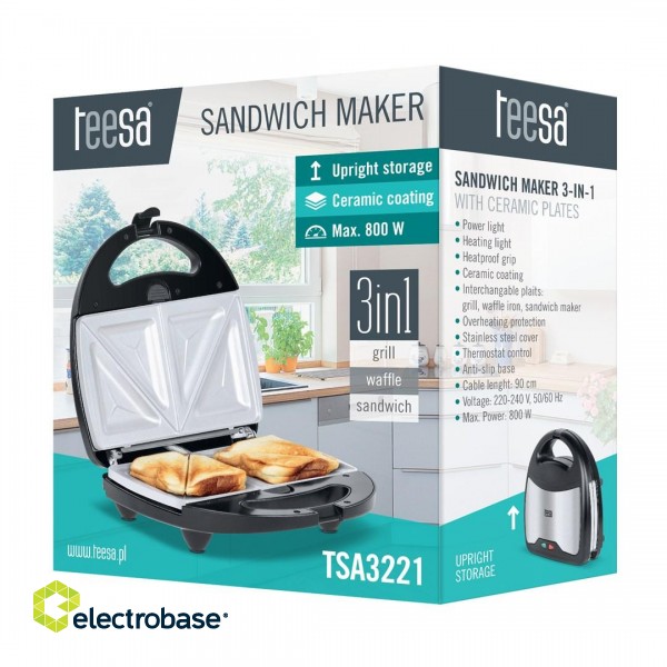 3-in-1 toaster with ceramic inserts фото 7
