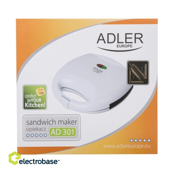 Adler AD 301 sandwich maker 750 W White image 3