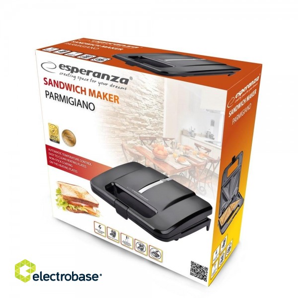 Esperanza EKT010 Sandwich toaster 1000W Black image 4