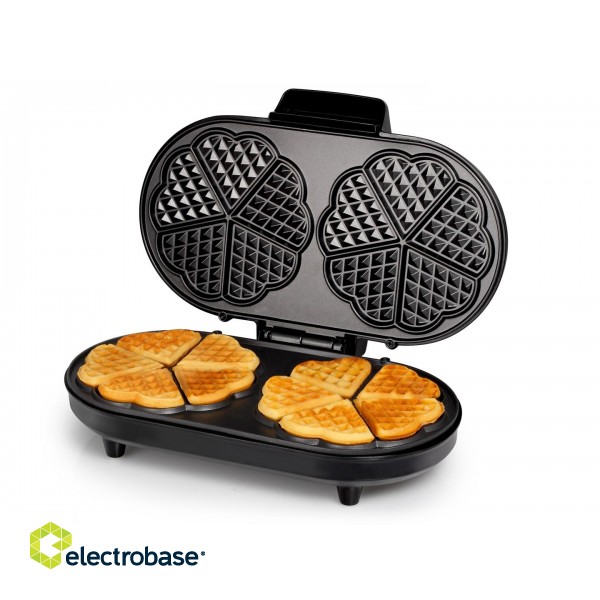 Tristar | WF-2120 | Waffle maker | 1200 W | Number of pastry 10 | Heart shaped | Black фото 2