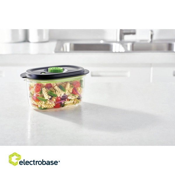 FoodSaver FFC022X food storage container Oval Box 1.2 L Black, Transparent 1 pc(s) image 1