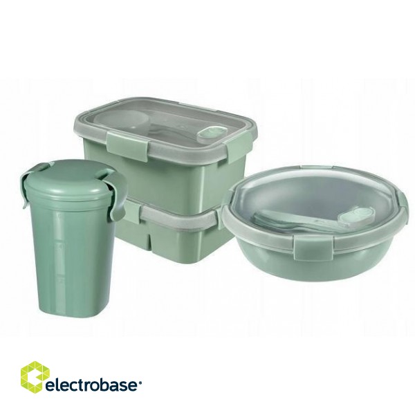 Set of 4 Curver ECO LINE bins green image 1