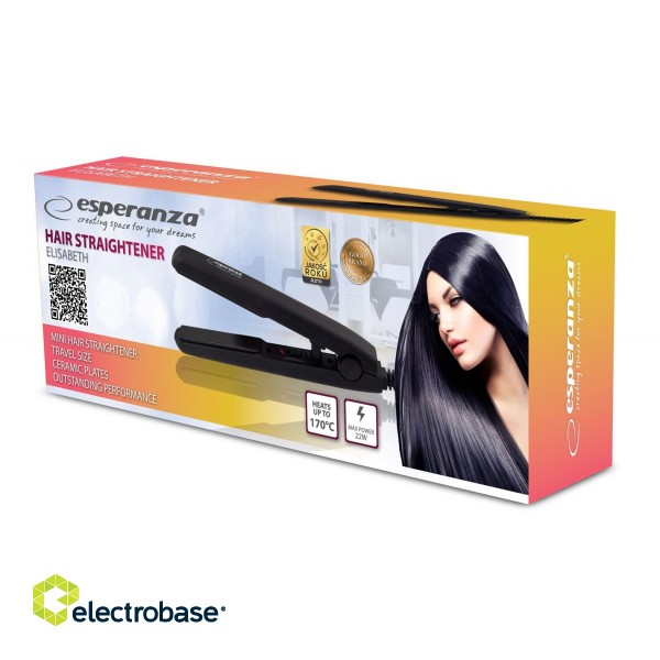 Esperanza EBP008 hair styling tool Straightening iron Warm Black 22 W paveikslėlis 4