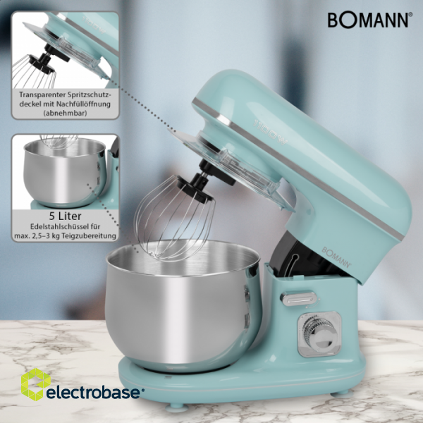 Bomann KM 6030 CB food processor 1100 W 5 L Mint colour image 4