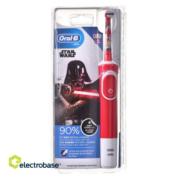 ORAL-B Vitality D100 KIDS Star Wars Electric toothbrush Red image 1