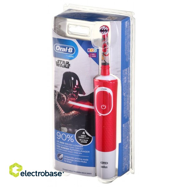 ORAL-B Vitality D100 KIDS Star Wars Electric toothbrush Red image 4