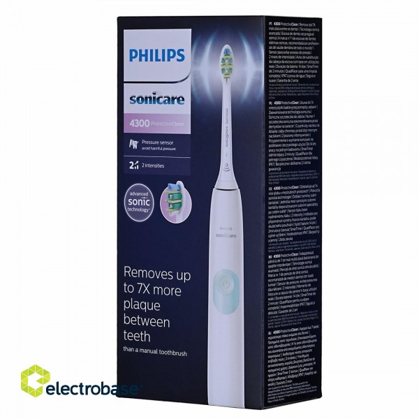 Philips 4300 series HX6807/63 electric toothbrush Adult Sonic toothbrush White paveikslėlis 10