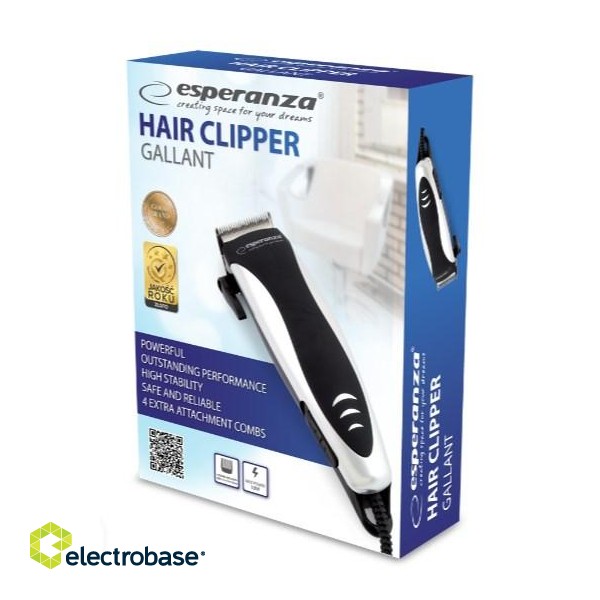 Esperanza EBC005 hair trimmers/clipper Black, White paveikslėlis 2