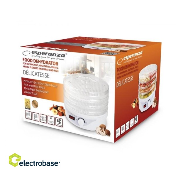 Esperanza EKD003 food dehydrator Transparent, White 250 W фото 3