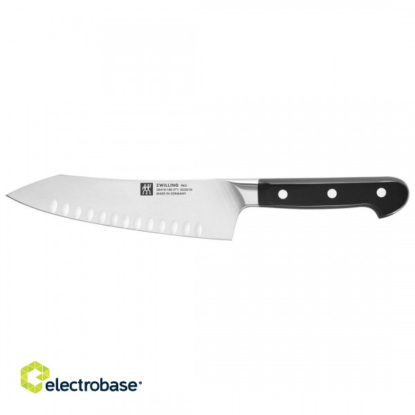 Santoku Compact Knife with Zwilling Pro Grooves - 18 cm image 1