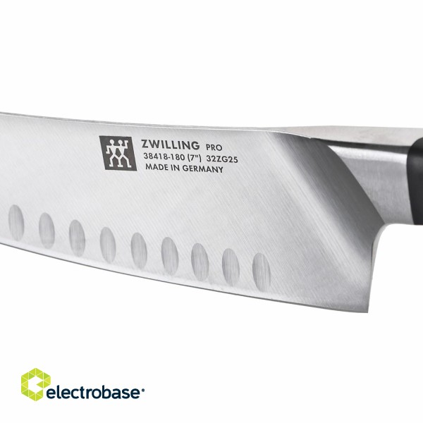 Santoku Compact Knife with Zwilling Pro Grooves - 18 cm фото 3