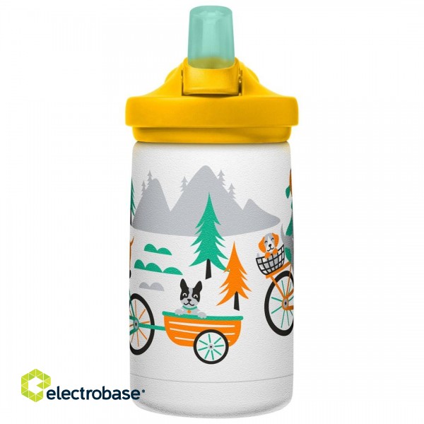 CamelBak eddy+ Kids SST Vacuum Insulated 350ml Thermal Bottle, Biking Dogs image 3