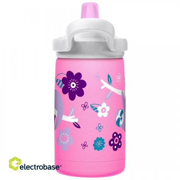 CamelBak eddy+ Kids SST Vacuum Insulated 350ml Thermal Bottle, Flowerchild Sloth image 2