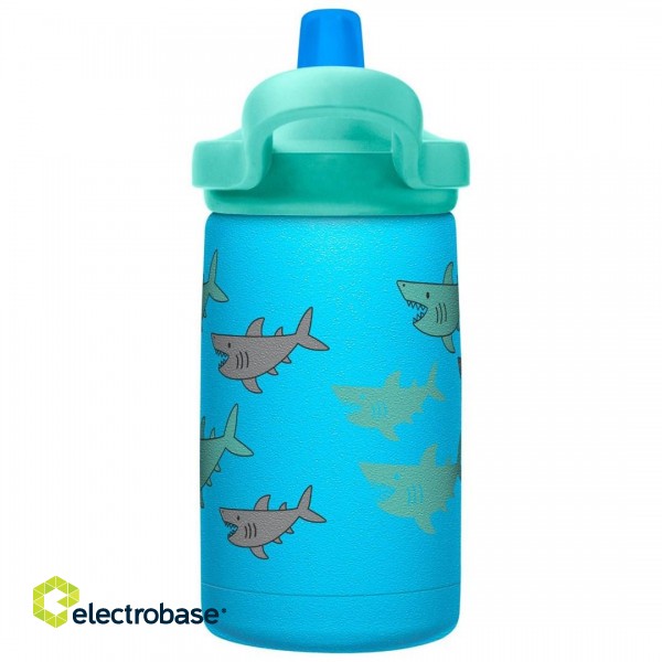 Butelka termiczna dla dzieci CamelBak eddy+ Kids SST Vacuum Insulated 350ml, School of Sharks paveikslėlis 2