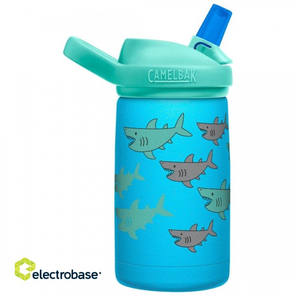 Butelka termiczna dla dzieci CamelBak eddy+ Kids SST Vacuum Insulated 350ml, School of Sharks paveikslėlis 3