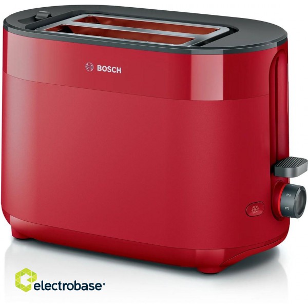 Bosch TAT2M124 toaster 6 2 slice(s) 950 W Red image 1