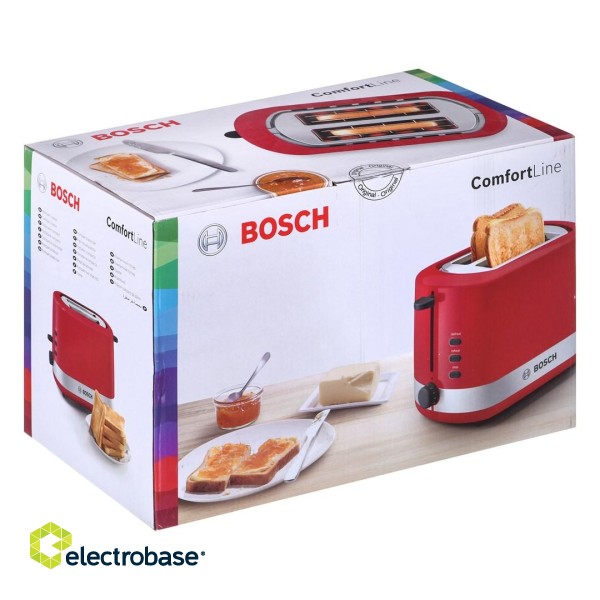 Bosch TAT6A514 toaster 2 slice(s) 800 W Red image 8