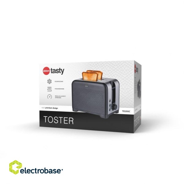 ELDOM TASTY toaster, 7 power levels, defrosting system, black image 3