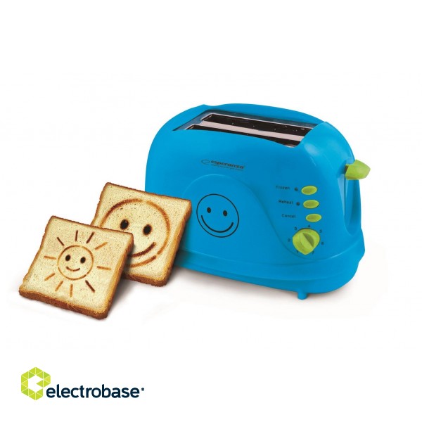 Esperanza EKT003B Toaster 750 W Blue image 1