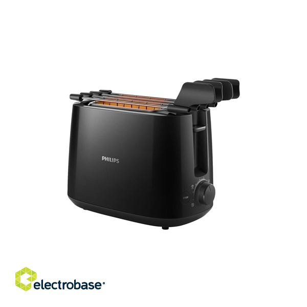 Philips | Daily Collection Toaster | HD2583/90 | Number of slots 2 | Housing material Plastic | Black